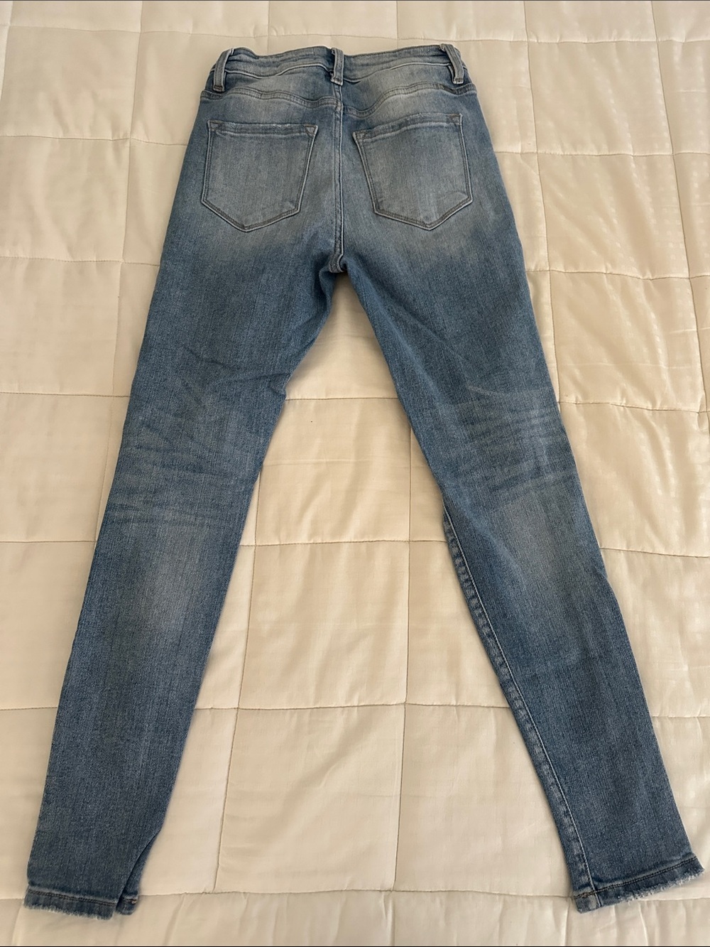 KanCan High Rise Distressed Jeans - Light Blue Denim - Picture 4 of 4